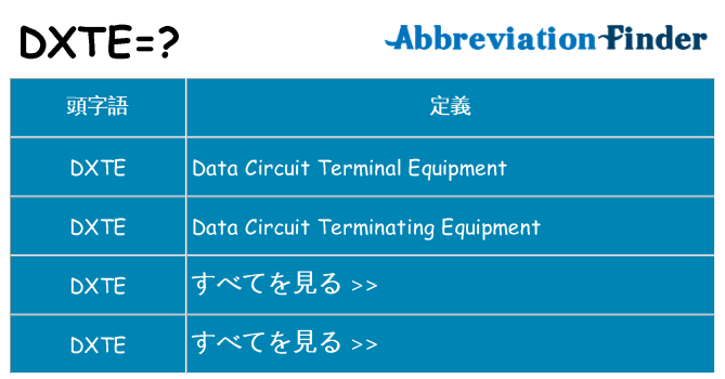 dxte は何の略します。