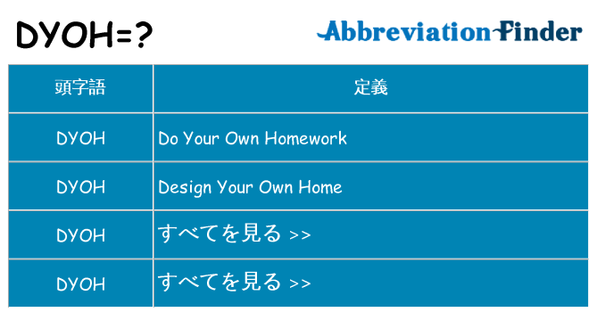 dyoh は何の略します。