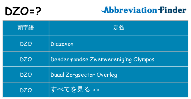 dzo は何の略します。