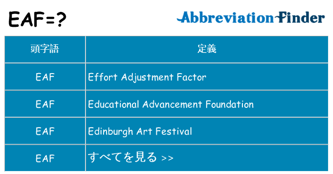 eaf は何の略します。