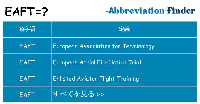 eaft は何の略します。