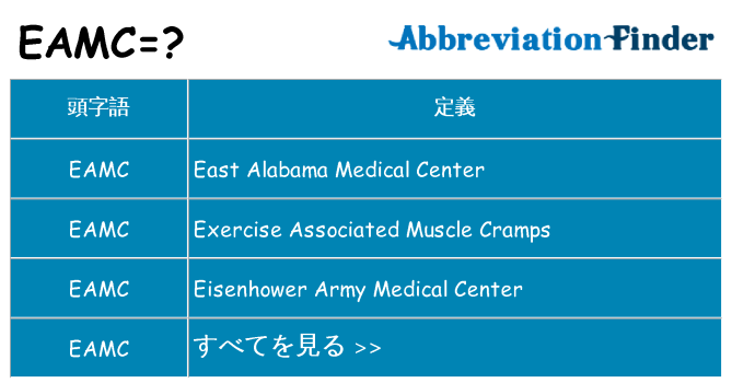 eamc は何の略します。