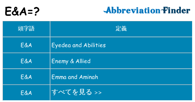 ea は何の略します。