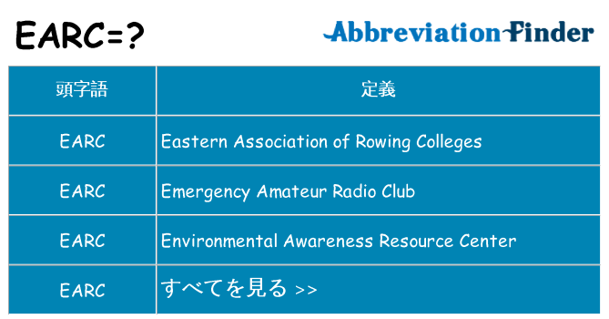 earc は何の略します。