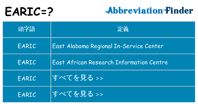 earic は何の略します。