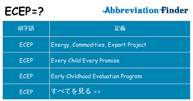 ecep は何の略します。