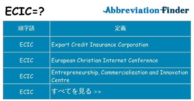 ecic は何の略します。