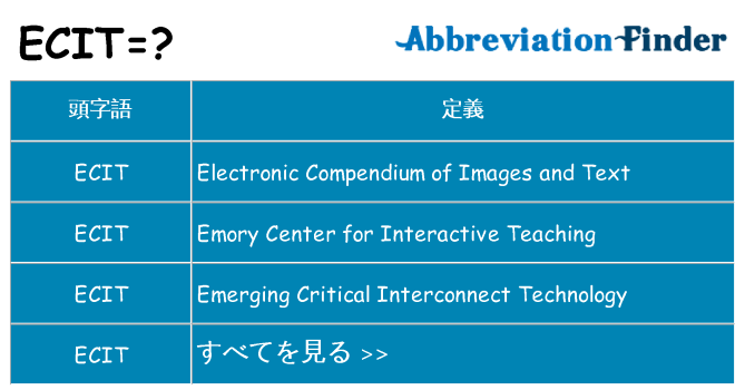 ecit は何の略します。
