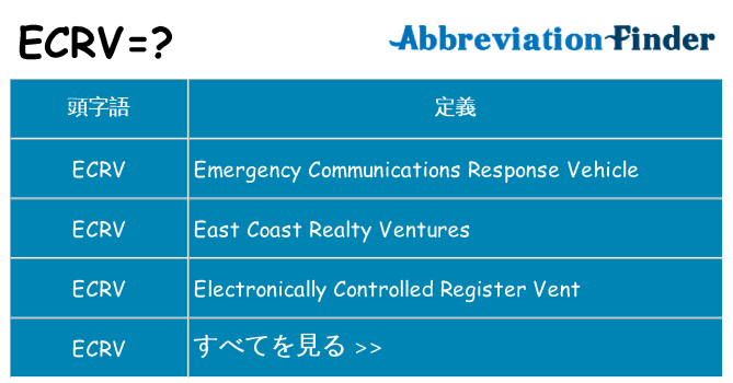 ecrv は何の略します。