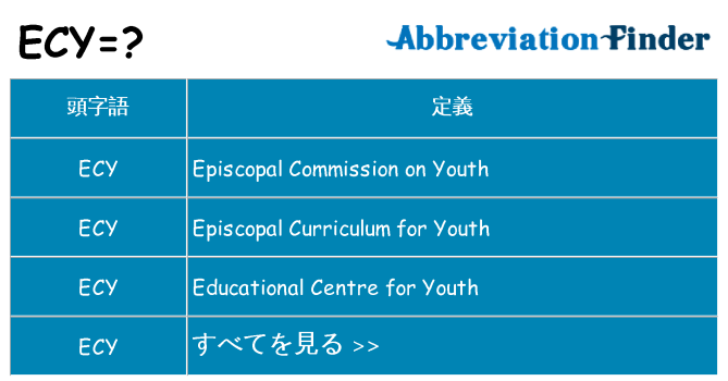 ecy は何の略します。