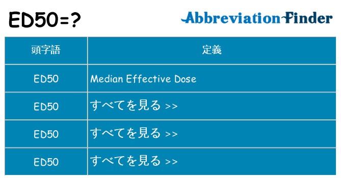 ed50 は何の略します。