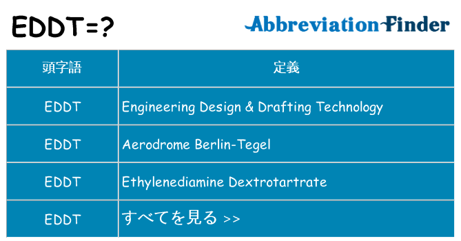 eddt は何の略します。