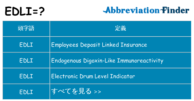 edli は何の略します。