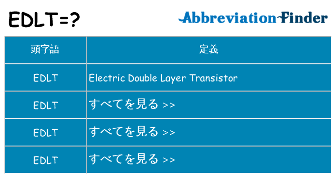 edlt は何の略します。