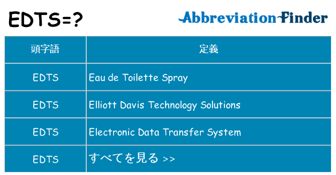 edts は何の略します。