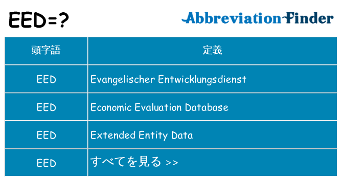 eed は何の略します。