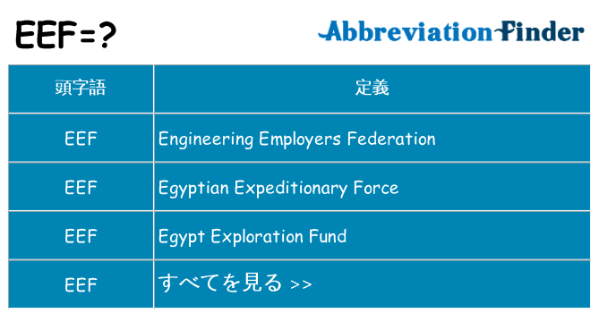 eef は何の略します。