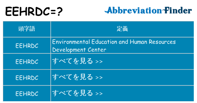 eehrdc は何の略します。