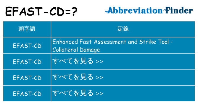efast-cd は何の略します。