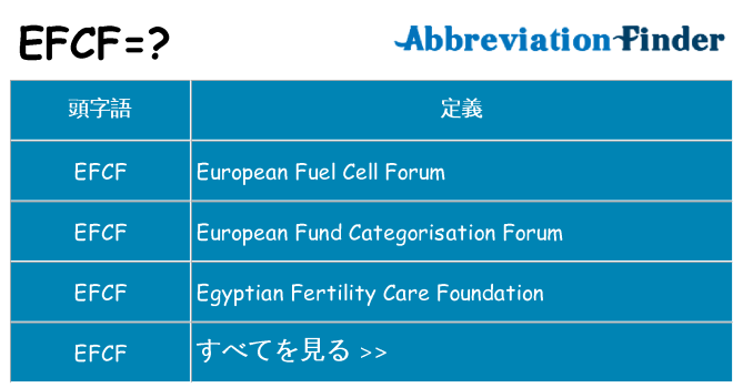 efcf は何の略します。