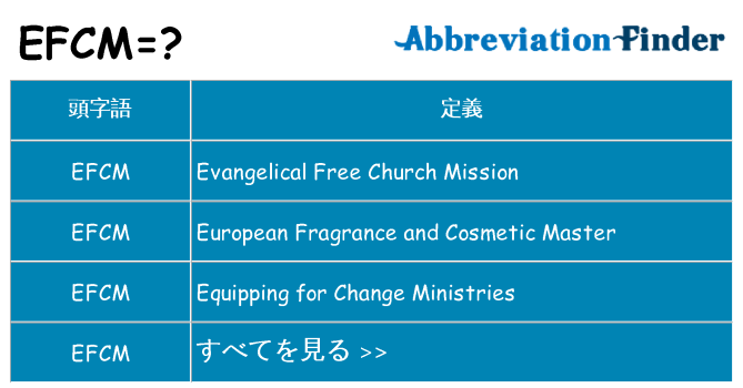 efcm は何の略します。