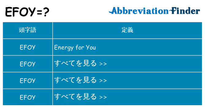 efoy は何の略します。