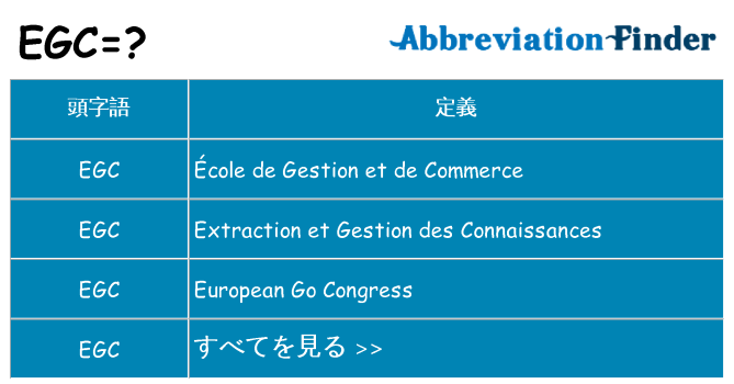 egc は何の略します。