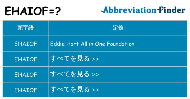 ehaiof は何の略します。