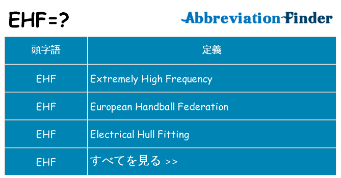 ehf は何の略します。