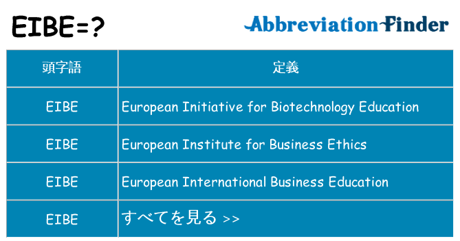 eibe は何の略します。