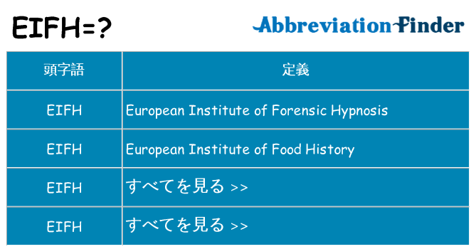 eifh は何の略します。