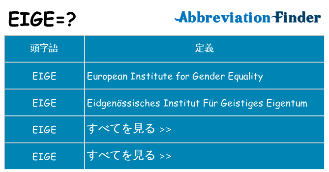 eige は何の略します。