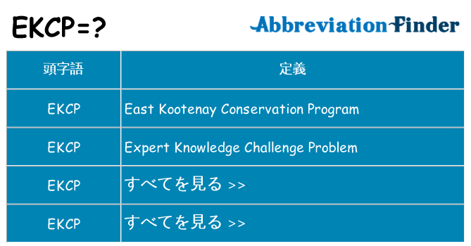 ekcp は何の略します。