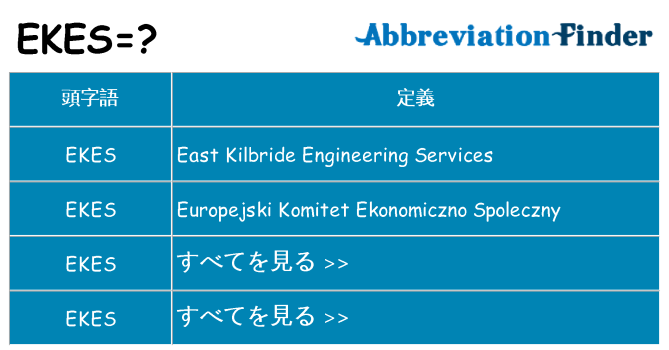 ekes は何の略します。