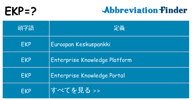 ekp は何の略します。