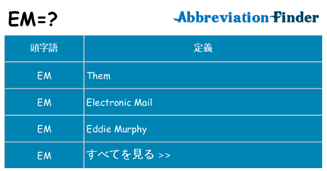 em は何の略します。