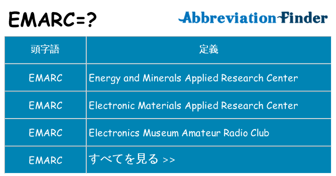 emarc は何の略します。