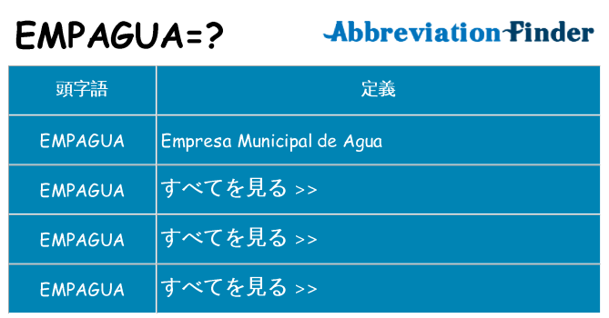 empagua は何の略します。