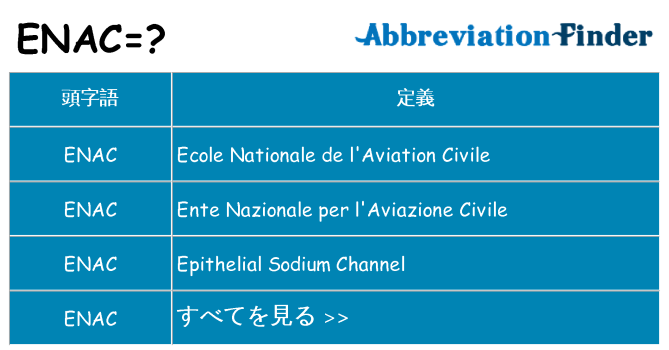 enac は何の略します。
