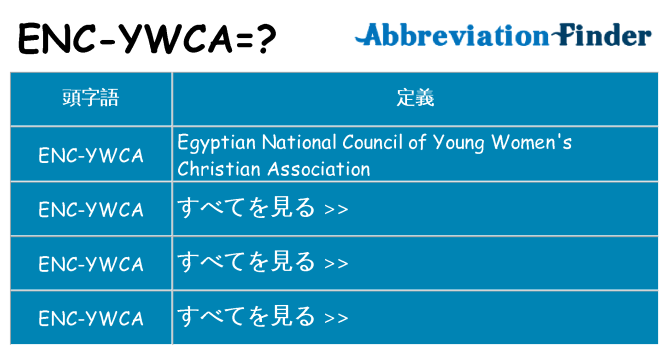 enc-ywca は何の略します。