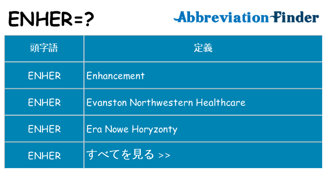 enher は何の略します。