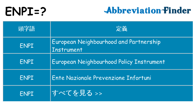 enpi は何の略します。