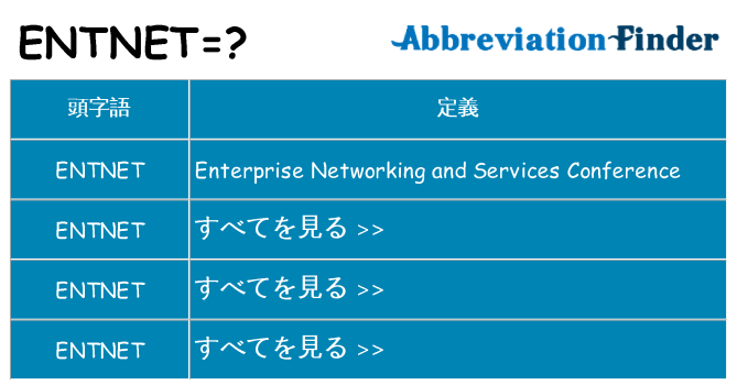 entnet は何の略します。
