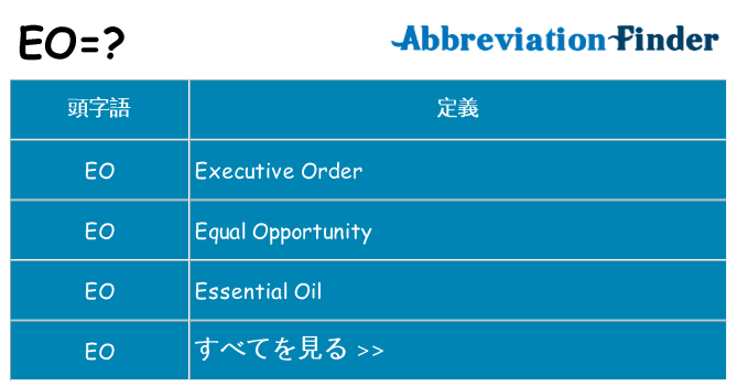 eo は何の略します。