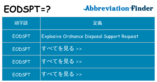eodspt は何の略します。