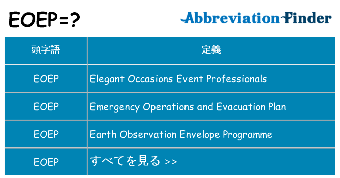 eoep は何の略します。