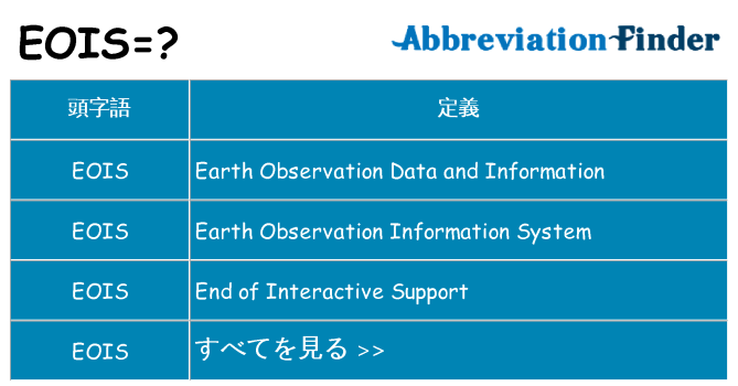 eois は何の略します。