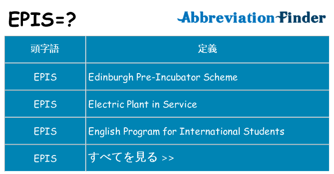 epis は何の略します。