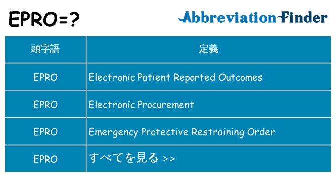 epro は何の略します。