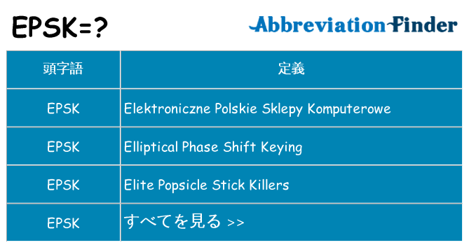 epsk は何の略します。